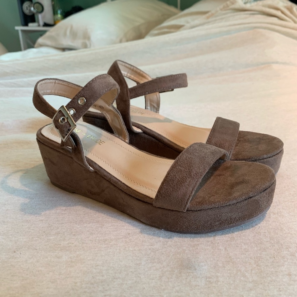 Brown Wedge Sandals